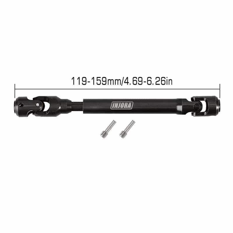 INJORA Steel Heavy-Duty 119-159mm Drive Shaft for 1/10 RC Car Crawler