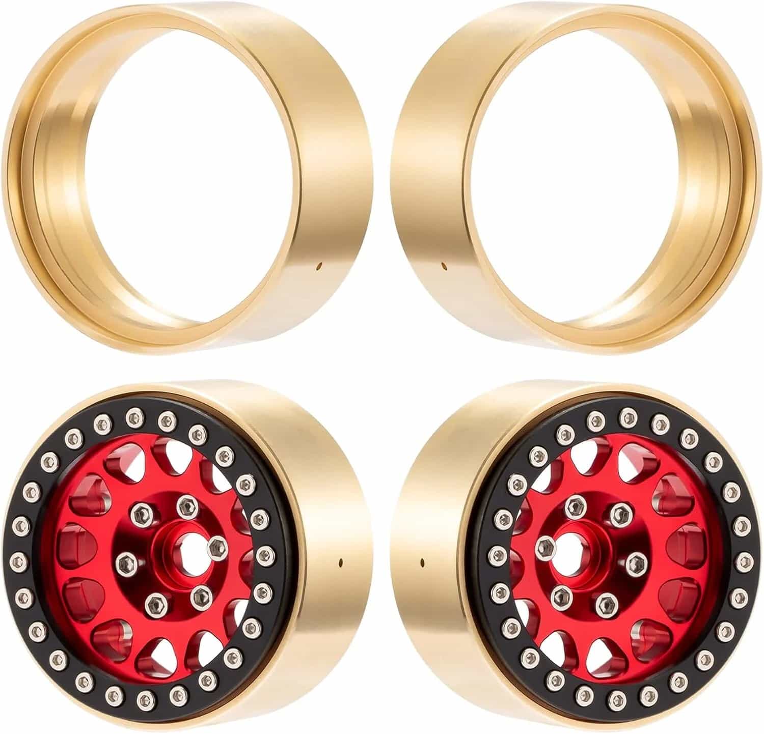 BDX RC 1.9 Beadlock Messing 95g / 4 Stk.