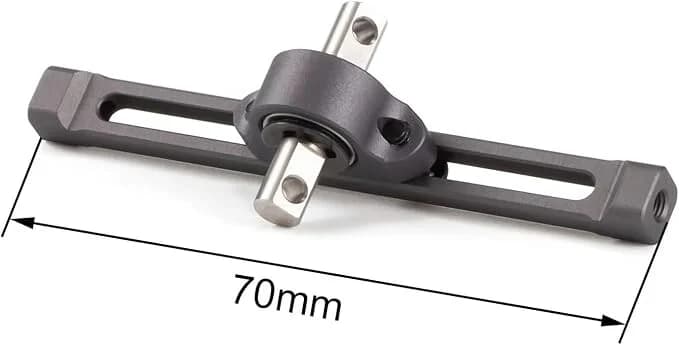 Aluminium verstellbare Trägerlagerbaugruppe Cross Member für 1/10 RC Crawler LCG Chassis – Produktbild 1